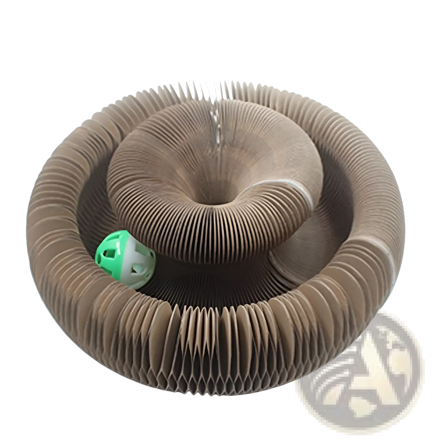 Cat Scratching Board Organ Toy with Bell Ball | Corrugated Cardboard | Changeable Shape | Brown