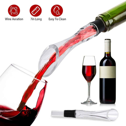 In-Bottle Wine Aerator Pourer with Drip Stopper