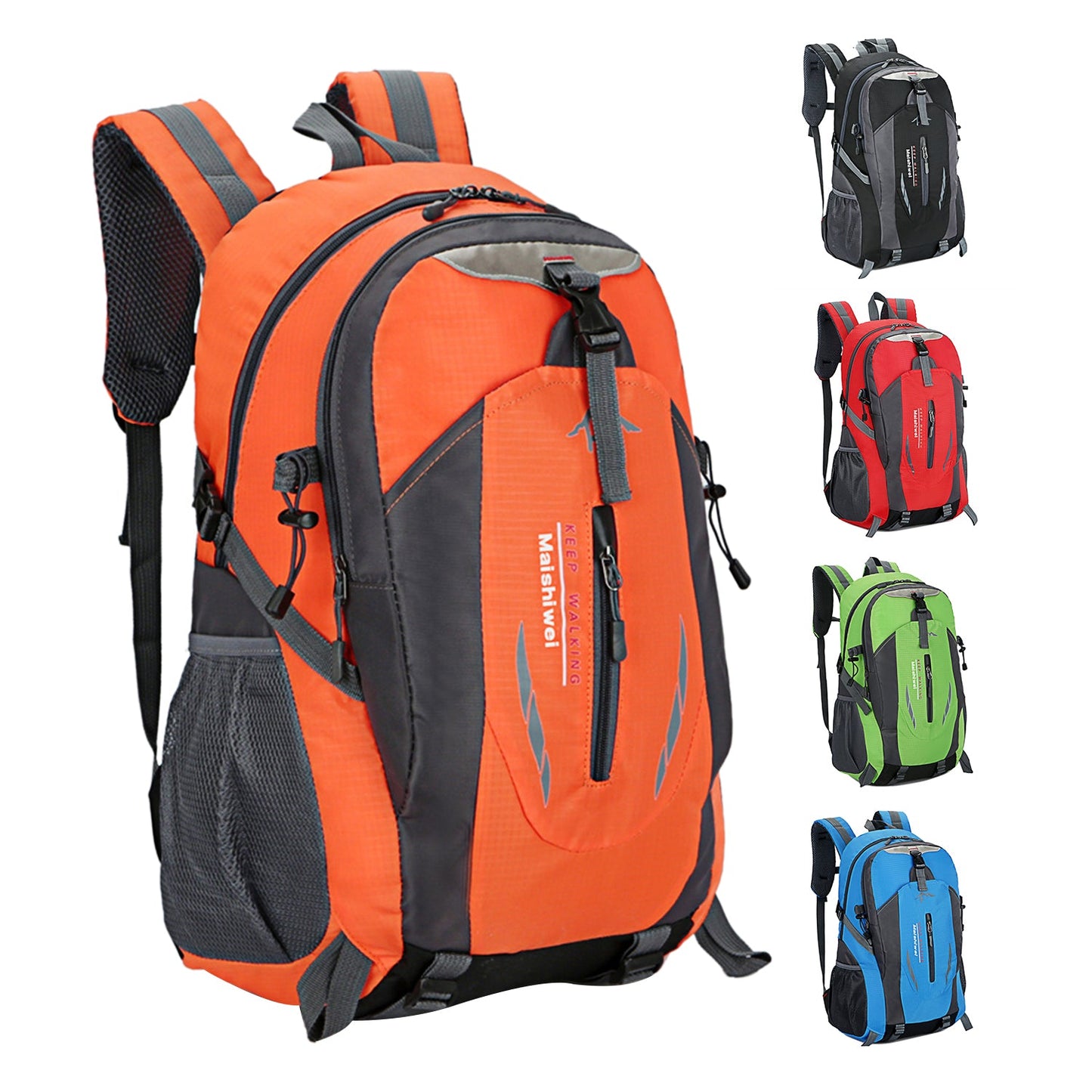 36L Outdoor Backpack | Water-Repellent Nylon | Ergonomic | 373g | iNova | Orange