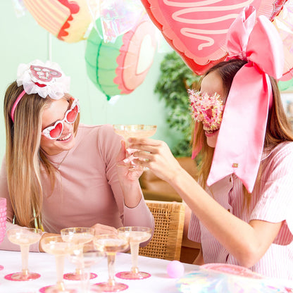 Champagne Plink Party Game Set – 12 Coupes, 12 Coasters & 2 Pink Pong Balls | Bridal & NYE