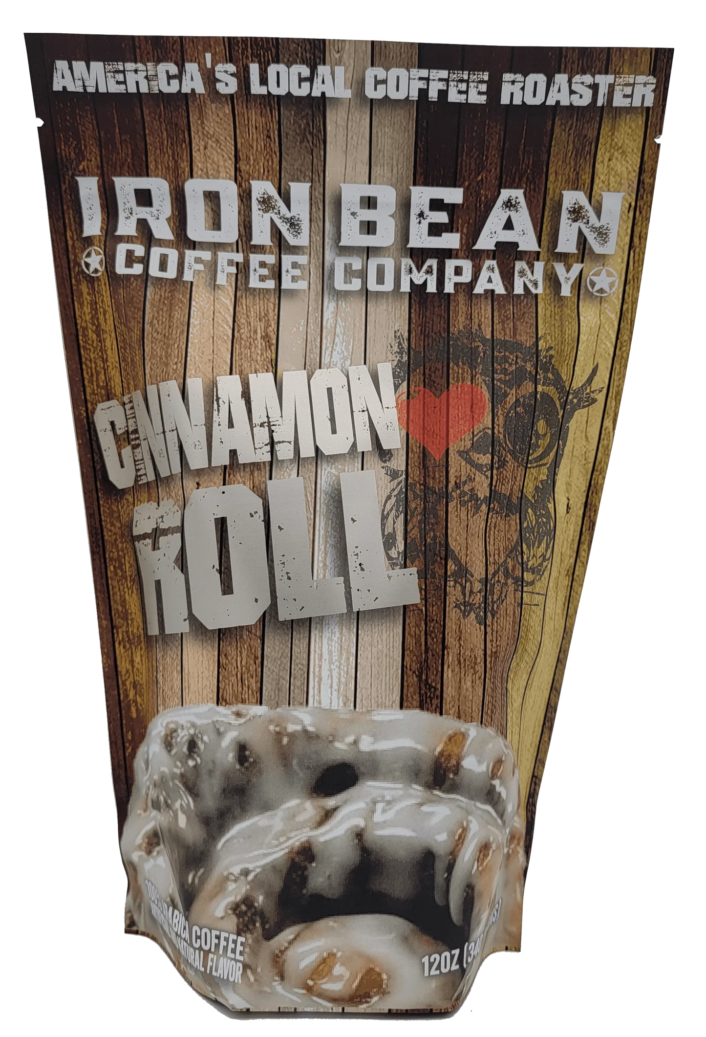Cinnamon Roll Flavored Coffee | 12oz | Whole Bean or Drip Grind | Iron Bean Coffee Company - Niksstuff