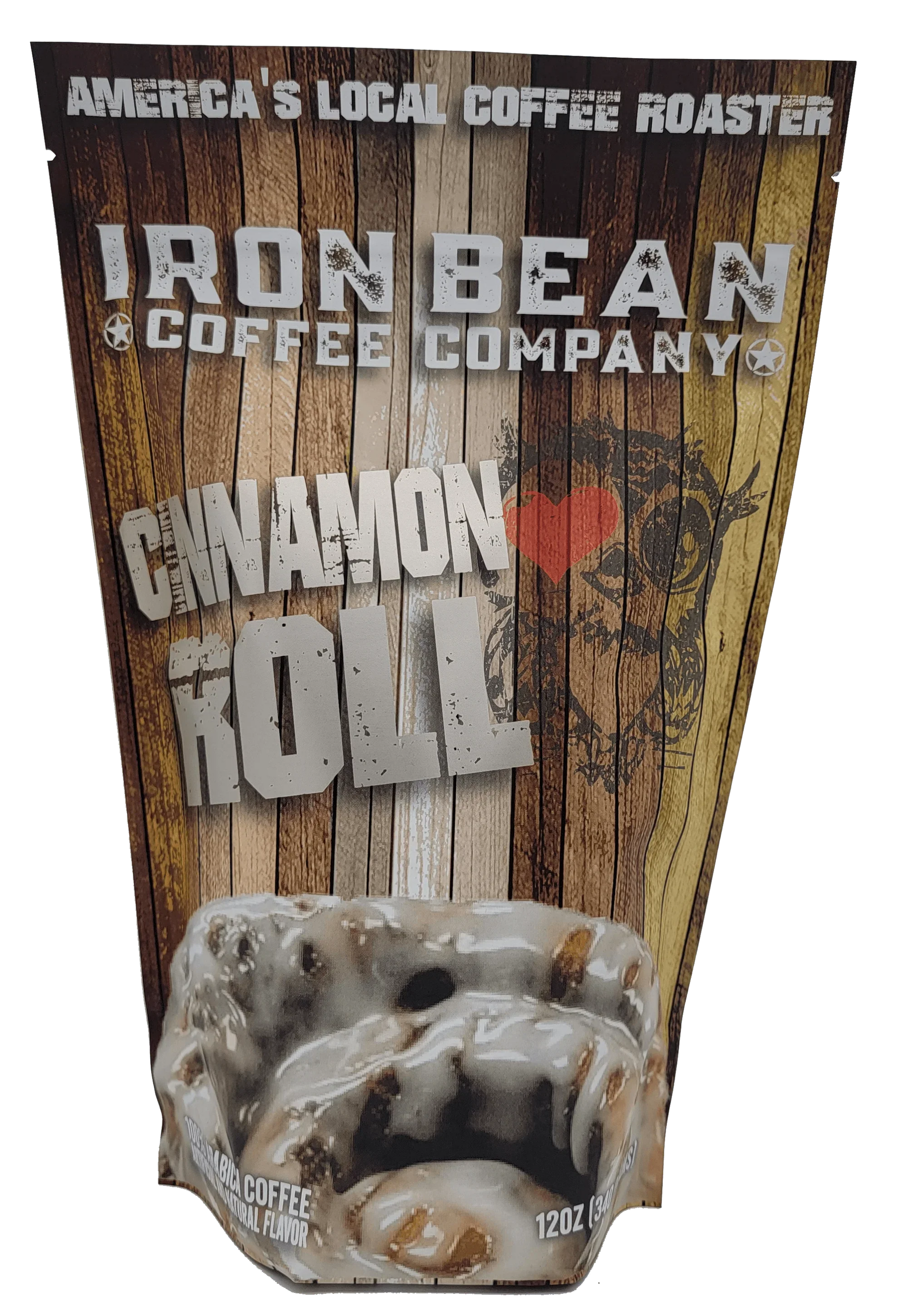 Cinnamon Roll Flavored Coffee | 12oz | Whole Bean or Drip Grind | Iron Bean Coffee Company - Niksstuff