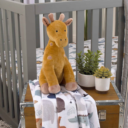 Zoo Animals Brown Giraffe Velboa Plush