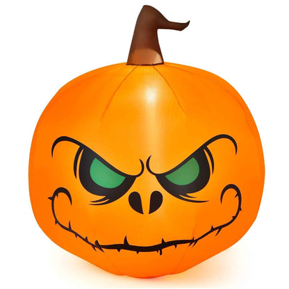 4 Feet Halloween Inflatable Pumpkin with Built-In LED Light