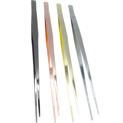 Cocktailier Garnish Tongs – 11.8" Black Stainless Steel Bar Tweezers