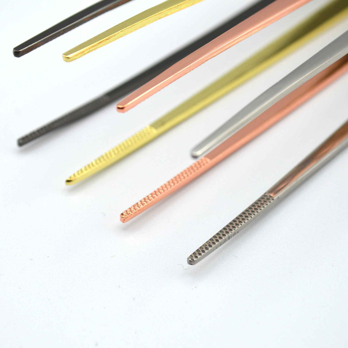 Cocktailier Garnish Tongs – 11.8" Black Stainless Steel Bar Tweezers