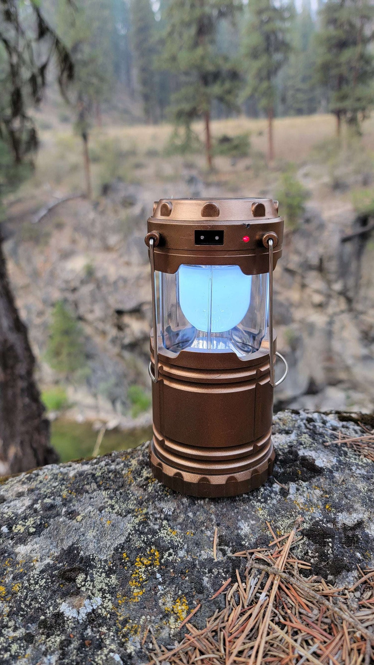 Quake Kits Collapsible Solar Lantern - Rechargeable LED Camping Light