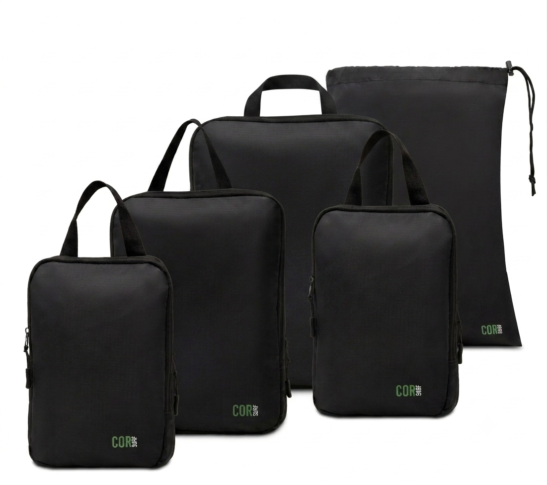 Compression Packing Cube Set | YKK Zippers | 3, 4 & 5-Pack | COR Surf - Niksstuff