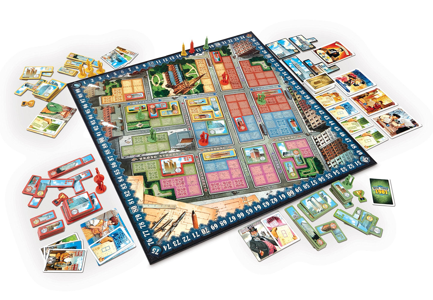 New York 1901 Board Game – Territory Control & City Building | 2-4 Players, Ages 8+