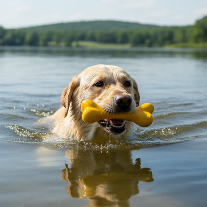 SodaPup PUP-X Rubber Bone Dog Toy | Floats | Chew Toy | USA Made - Niksstuff