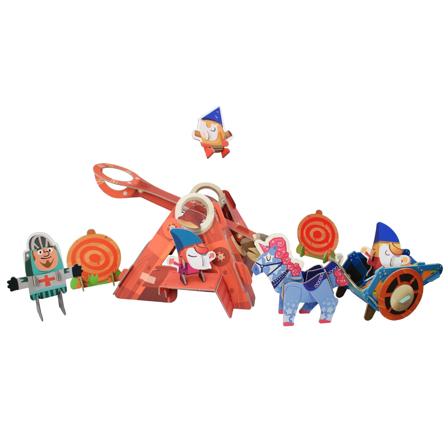 Catapult Gnome Launcher | Curious Kingdom Buildable Playset | Playper | 22 Pieces | STEM | Ages 3+ - Niksstuff