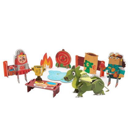 Dragon Trainer | Curious Kingdom Buildable Playset | Playper | 3 Characters | 9 Accessories | Ages 3+ - Niksstuff