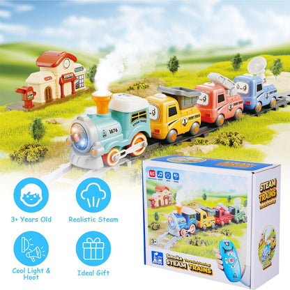Babyluv Electric Remote Control Train Set with Smoke, Light & Sound
