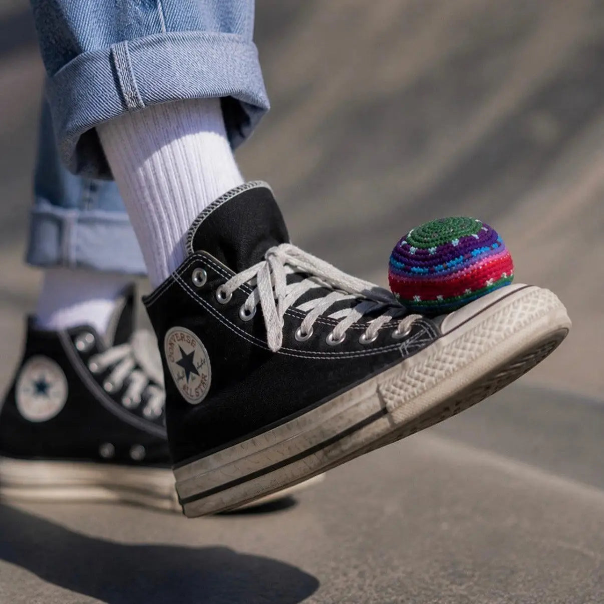 Handcrafted Crochet Hacky Sack Footbag by Runamuck Workshop - Niksstuff