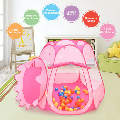Kids Pop-Up Play Tent with 100 Balls, Mesh Windows and Carry Bag