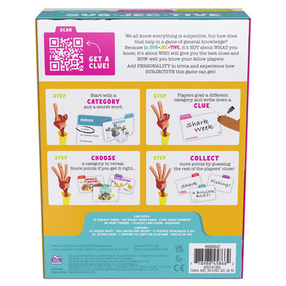 Subjective – Personality Trivia Card Game by Spin Master | 3-6 Players, Ages 10+
