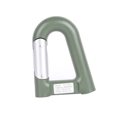 Carabiner Power Bank – 2,200mAh with LED Flashlight & Compass | Clip-On Charger for Hiking, Camping & Travel