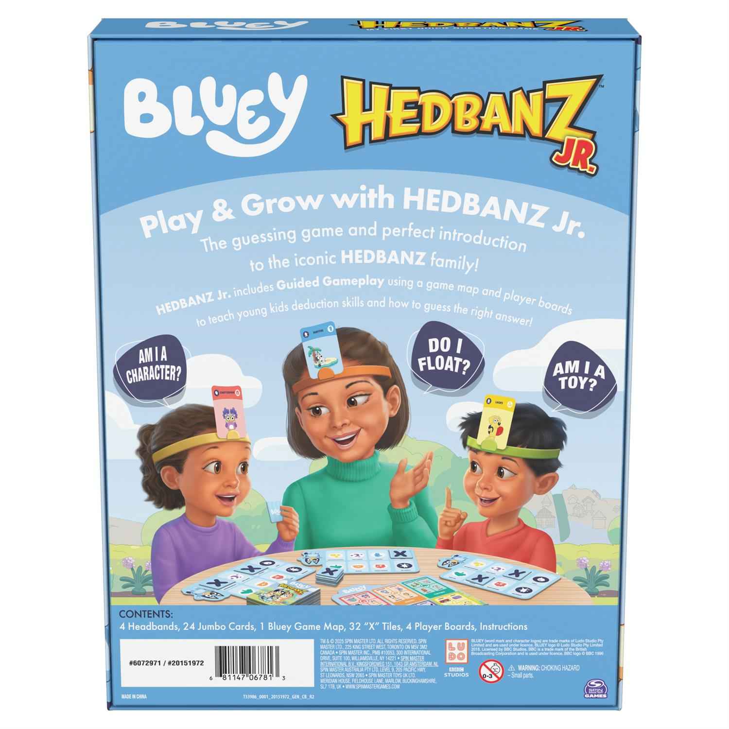 Bluey HedBanz Jr. Picture Guessing Board Game | 2–4 Players | Ages 5+