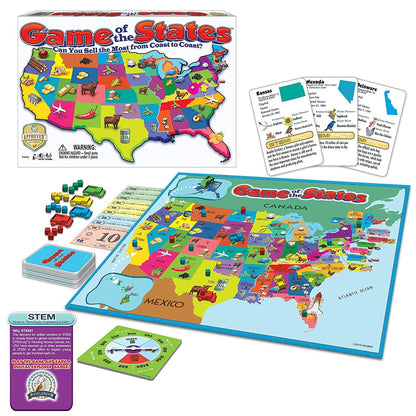 Game of the States – Educational US Geography Board Game | 2-4 Players, Ages 8+