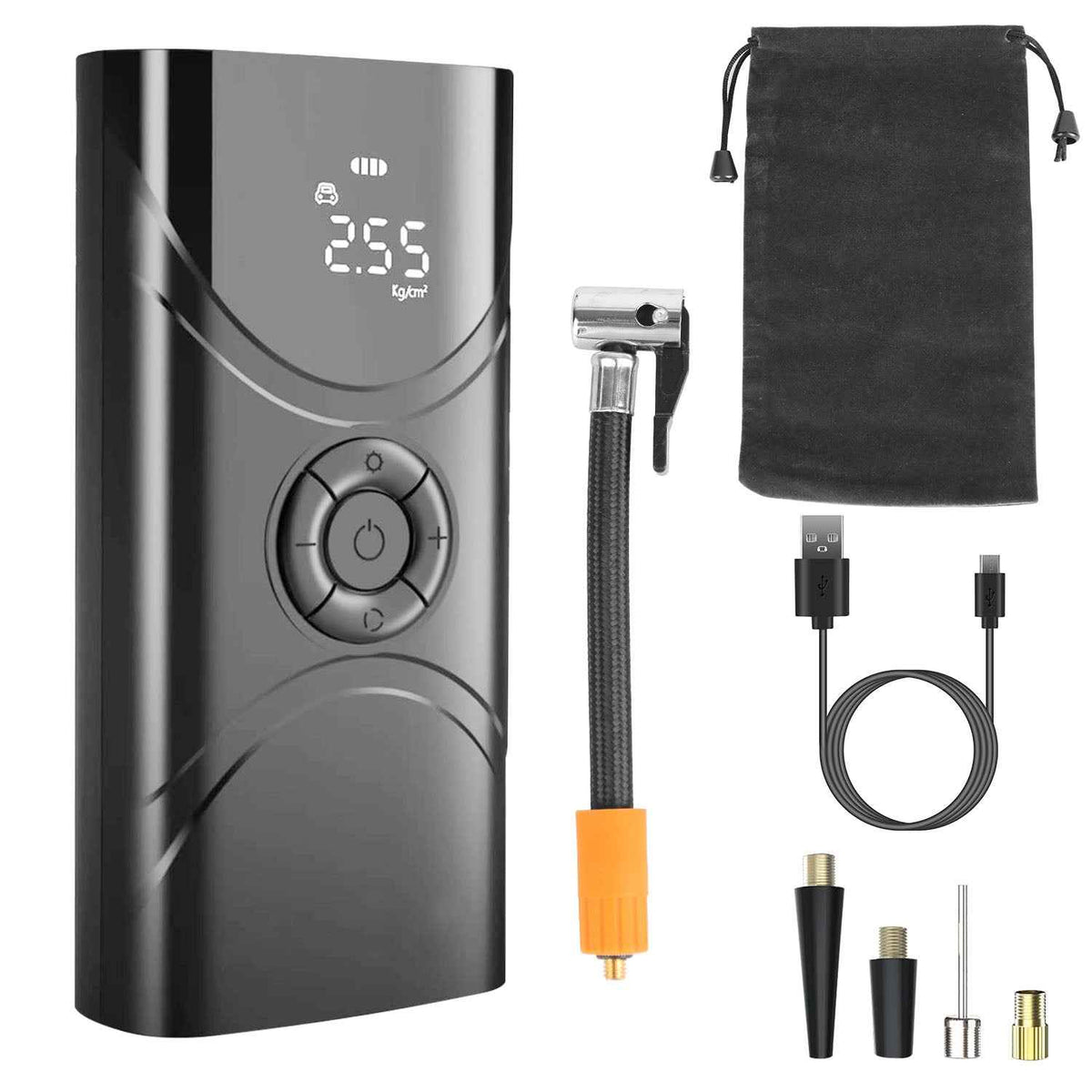 LJG Portable Wireless Car Tire Inflator 6000mAh 150 PSI LED