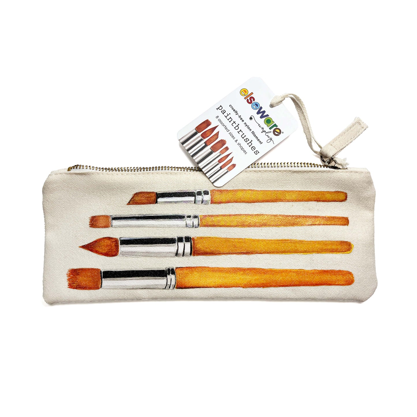 Watercolor Travel Set – Bamboo Case, 8-Piece Brush Set & Cotton Rag Watercolor Pad | Portable Painting Kit