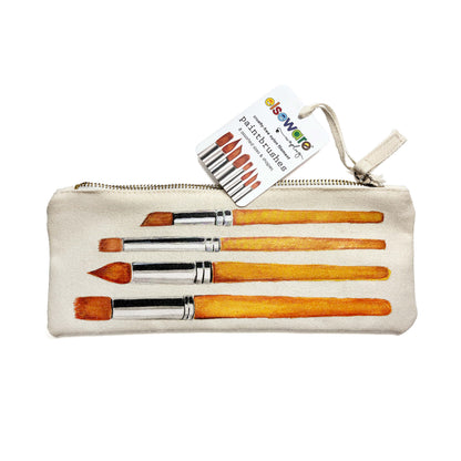 Watercolor Travel Set – Bamboo Case, 8-Piece Brush Set & Cotton Rag Watercolor Pad | Portable Painting Kit