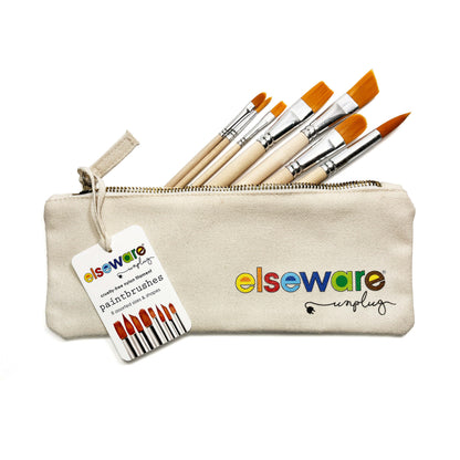 Watercolor Travel Set – Bamboo Case, 8-Piece Brush Set & Cotton Rag Watercolor Pad | Portable Painting Kit