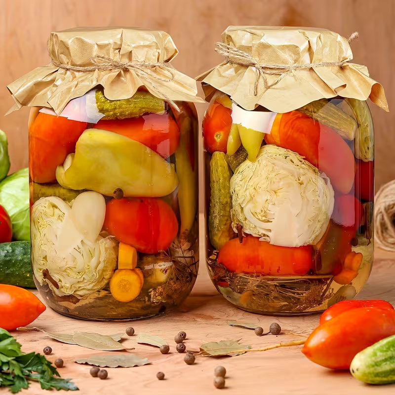 4-Pack 1-Gallon Glass Mason Jars Airtight Hinged