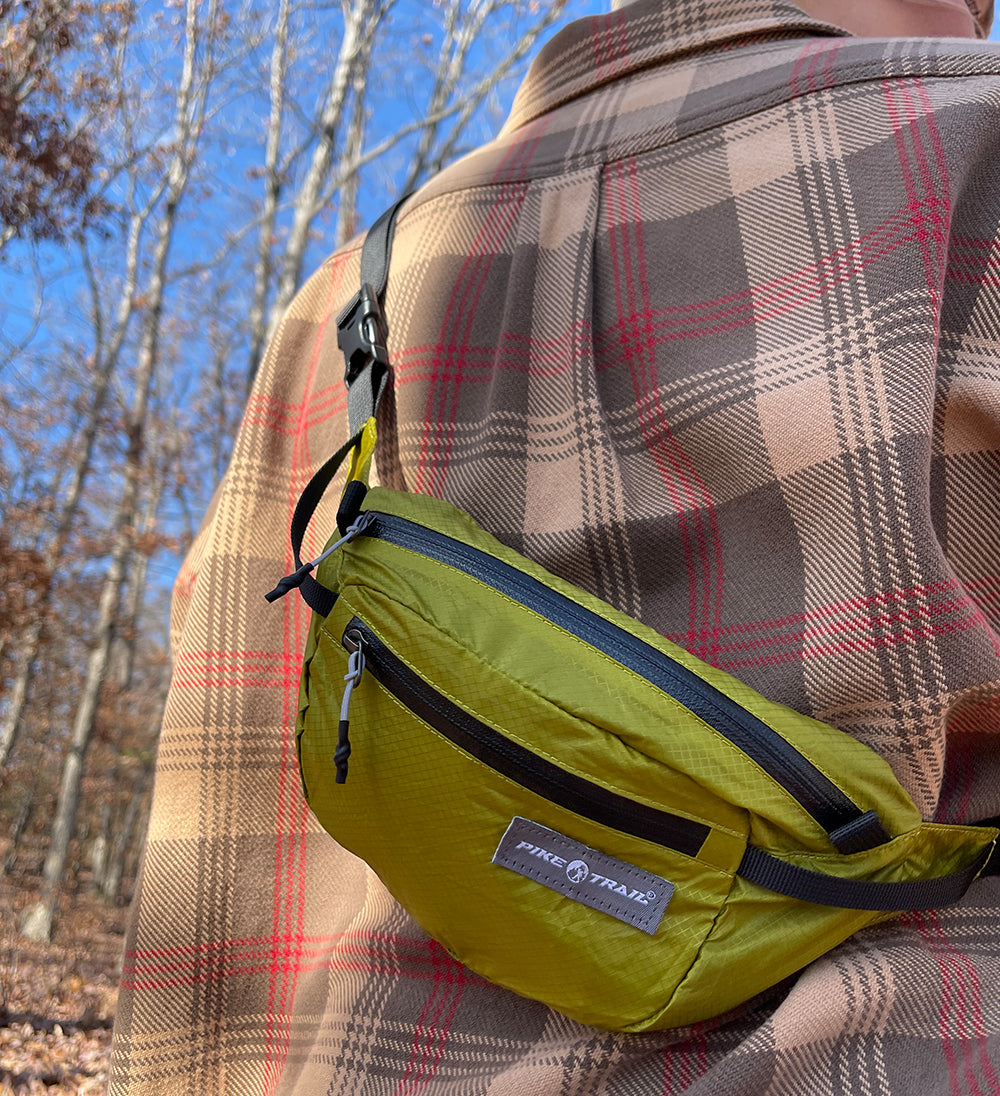 Pike Trail Fanny Pack | Water-Resistant | Hiking & Running | Orange Flame or Green Mantis