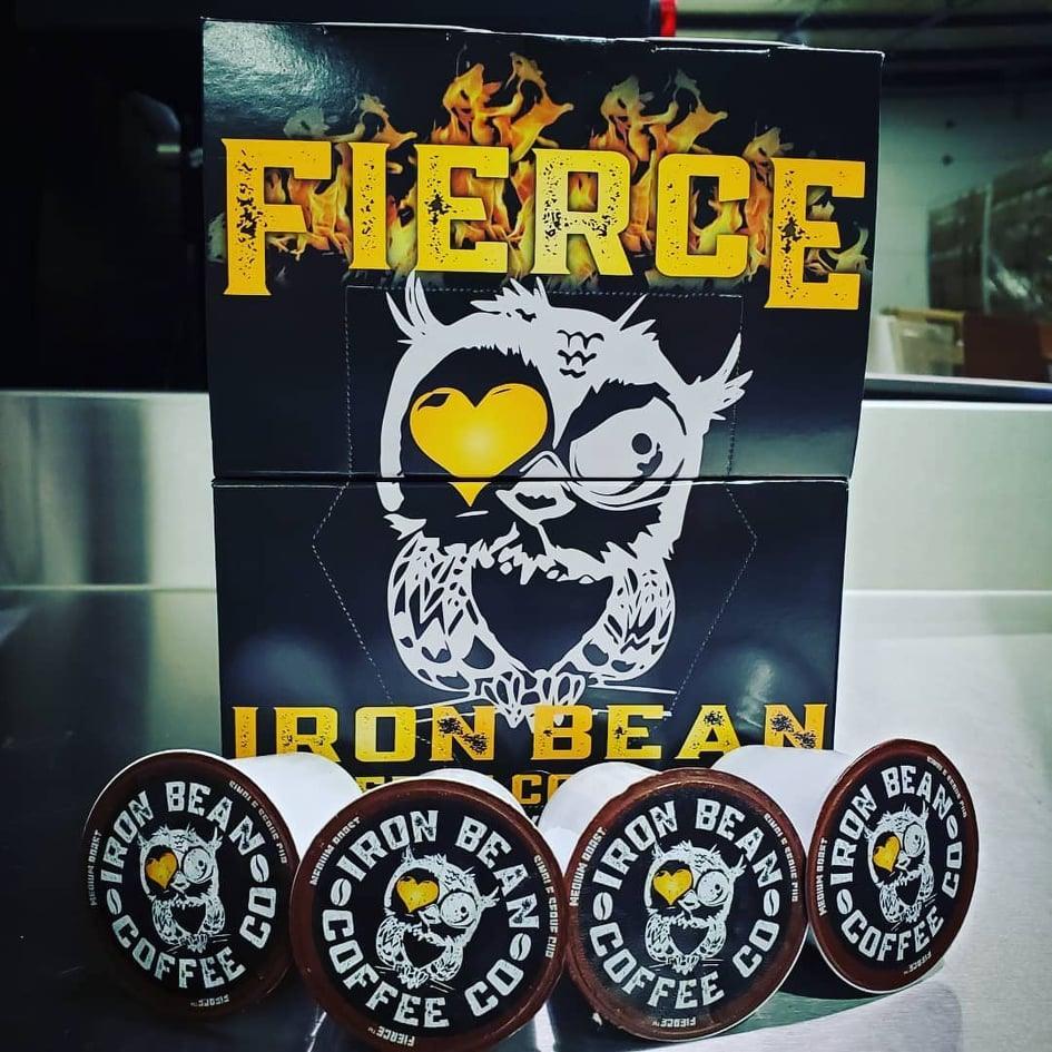 Fierce Kups | Double Caffeine Dark Roast Coffee Pods | K-Cup Compatible | 12ct or 72ct | Iron Bean Coffee Company - Niksstuff