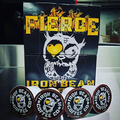 Fierce Kups | Double Caffeine Dark Roast Coffee Pods | K-Cup Compatible | 12ct or 72ct | Iron Bean Coffee Company - Niksstuff