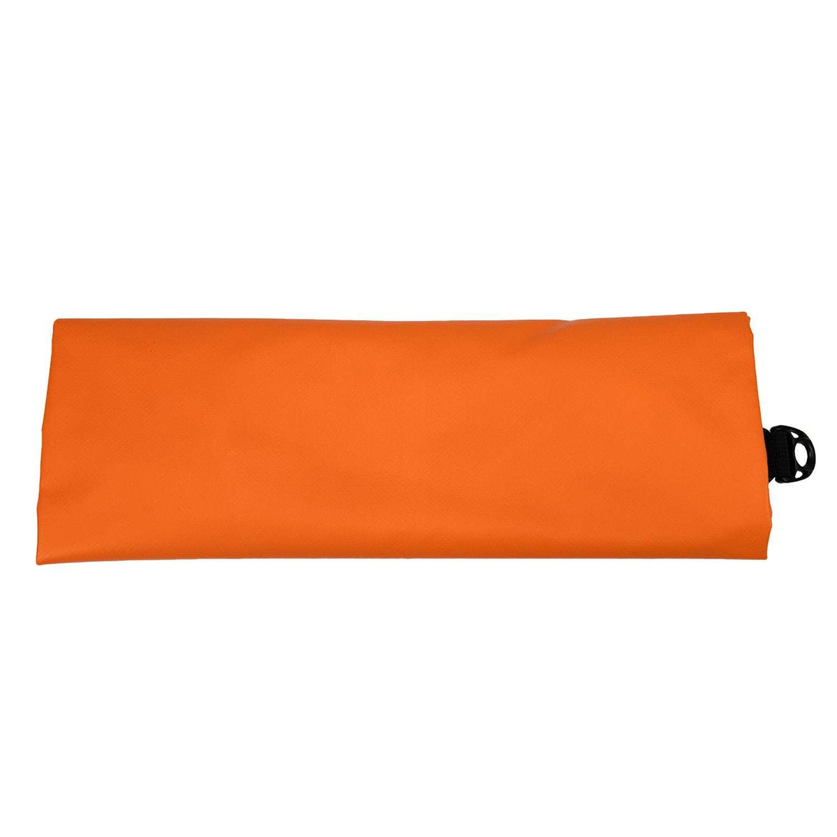 Orange waterproof dry bag pouch with side grommet and rolled top fold