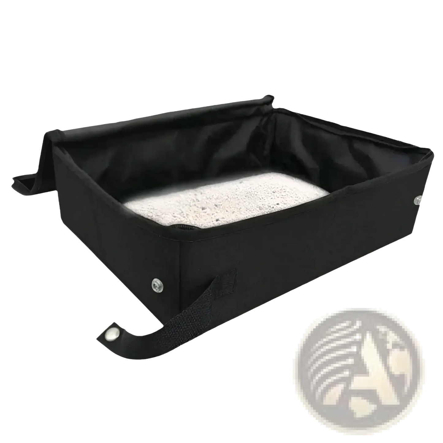 Foldable Waterproof Cat Litter Box | 600D Fabric | Black or Grey | S, M or L
