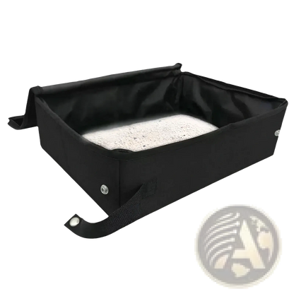 Foldable Waterproof Cat Litter Box | 600D Fabric | Black or Grey | S, M or L
