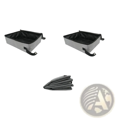 Foldable Waterproof Cat Litter Box | 600D Fabric | Black or Grey | S, M or L