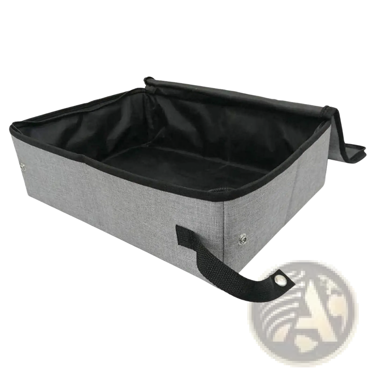 Foldable Waterproof Cat Litter Box | 600D Fabric | Black or Grey | S, M or L