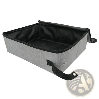 Foldable Waterproof Cat Litter Box | 600D Fabric | Black or Grey | S, M or L