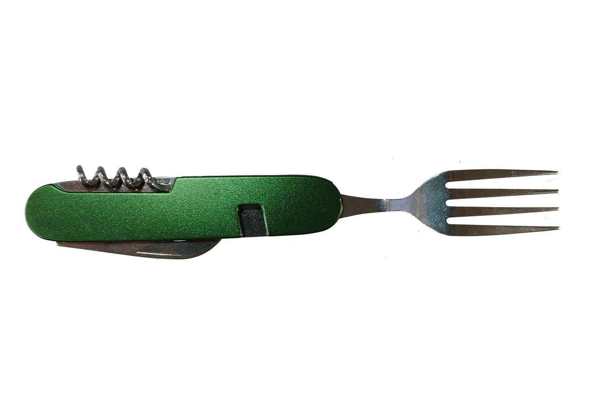 River Country Gear Stainless Steel Camping Utensil Set – Fork, Knife & Spoon with Carrying Case