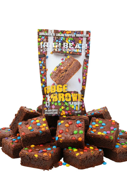 Fudge Brownie Flavored Coffee | 12oz | Medium Roast | Whole Bean or Drip Grind | Iron Bean Coffee Company - Niksstuff
