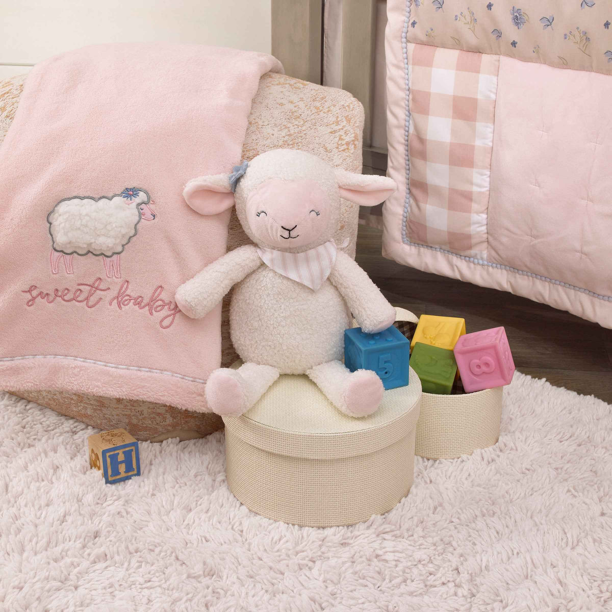 NoJo Farmhouse Chic Meadow Lamb Plush