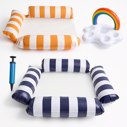 Inflatable Pool Floats for Adults with Drink & Snack Holders