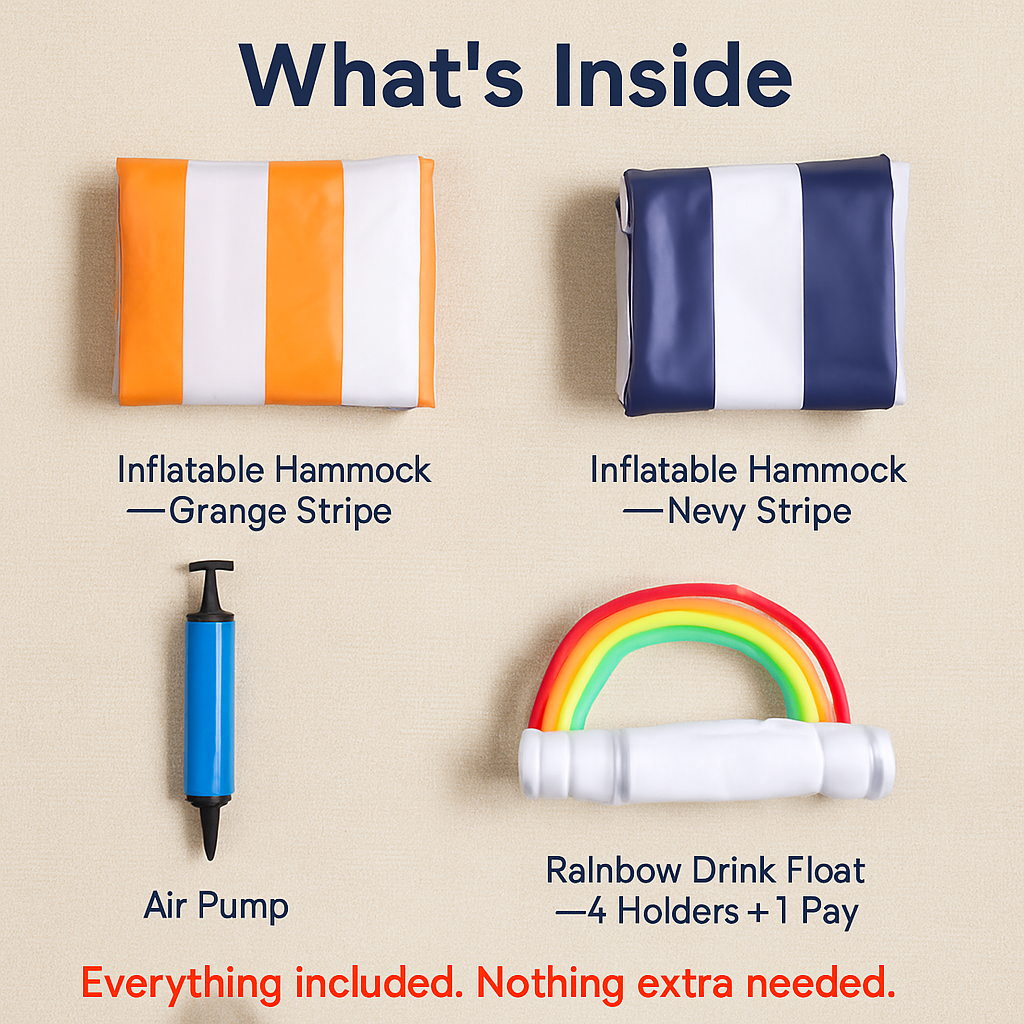 Inflatable Pool Floats for Adults with Drink & Snack Holders
