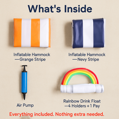 Inflatable Pool Floats for Adults with Drink & Snack Holders