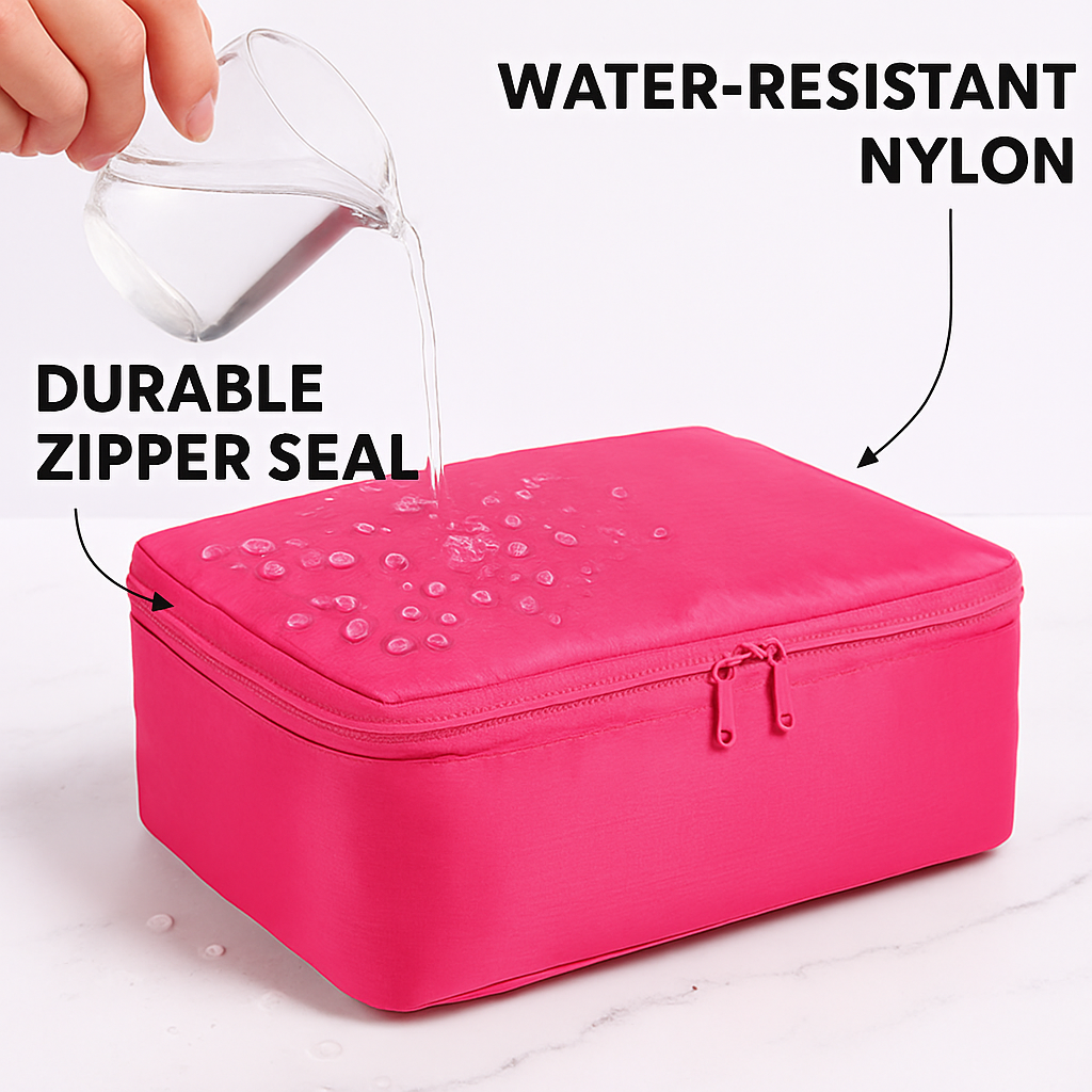 9-Piece Packing Cube Set | Water-Resistant | Mesh Top | Two-Way Zippers | 8 Colors