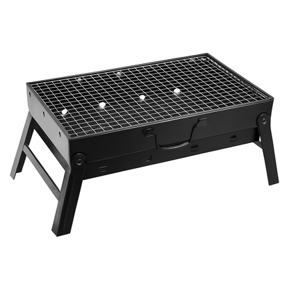 Portable Foldable Charcoal BBQ Grill – 17.7 x 11 in., Serves 4–6