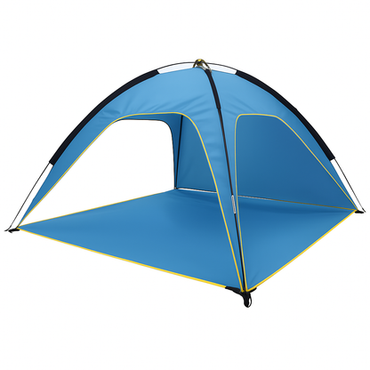 Beach Tent | 4–6 Person | UPF 50+ | 3 Openings | 15-Min Setup | LakeForest | Blue