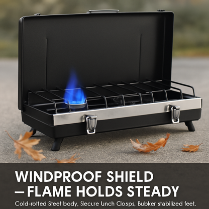 3-Burner Propane Camping Stove – 20,500 BTU, Foldable, RV & Camp Ready
