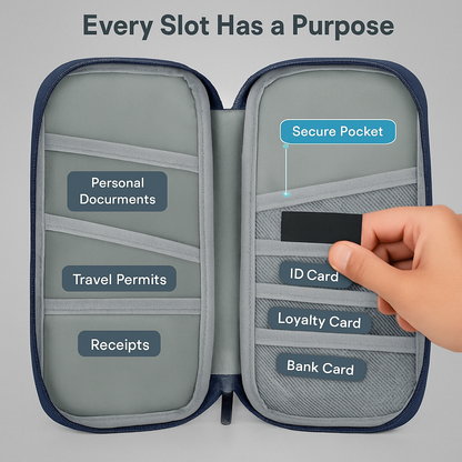 Travel Passport Wallet | 12 Pockets | Phone Slot | Pen Clip | 600D Oxford | iMounTEK | 4 Colors