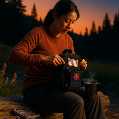 LakeForest 47-Piece Emergency Survival Kit – Camping, Hiking & Disaster Preparedness | Compact Oxford Pouch