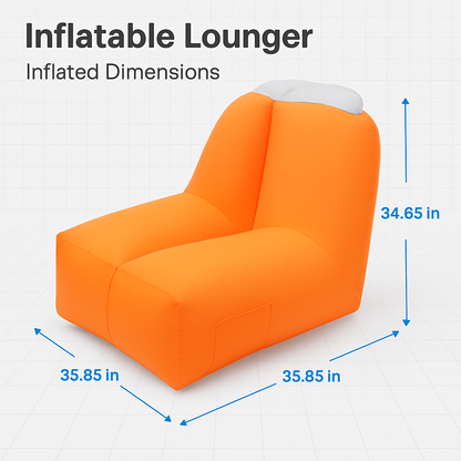 iMounTEK Inflatable Lounger Air Sofa – 440 lb Capacity, Pump-Free Setup